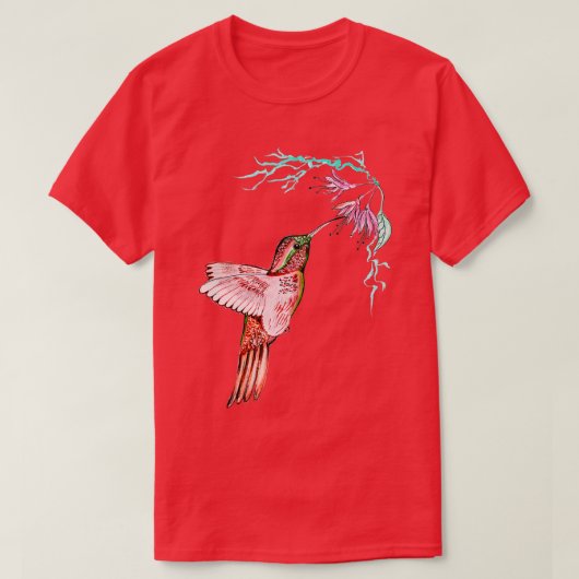 Bee Hummingbird Beauful Bird Lovers T-shirt (Design voorkant)