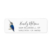 Bee Hummingbird Return Address Label (Voorkant)