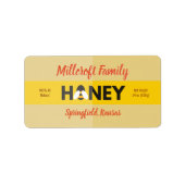 Bee in de Honey Light Honey Honey Jar Etiket (Voorkant)