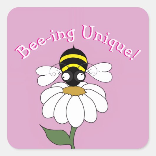 Bee-ing Unique Sticker (Voorkant)