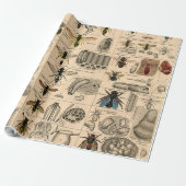 Bee Insect Bug Wasp Natural History Bees Cadeaupapier (Uitgerold)