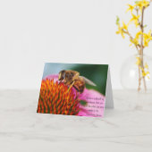 Bee Inspirerend Blank Kaart (Gele Bloem)