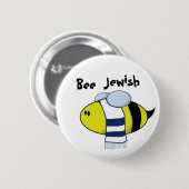 "Bee Jewish" Ronde Button 5,7 Cm (Voorkant /achterkant)