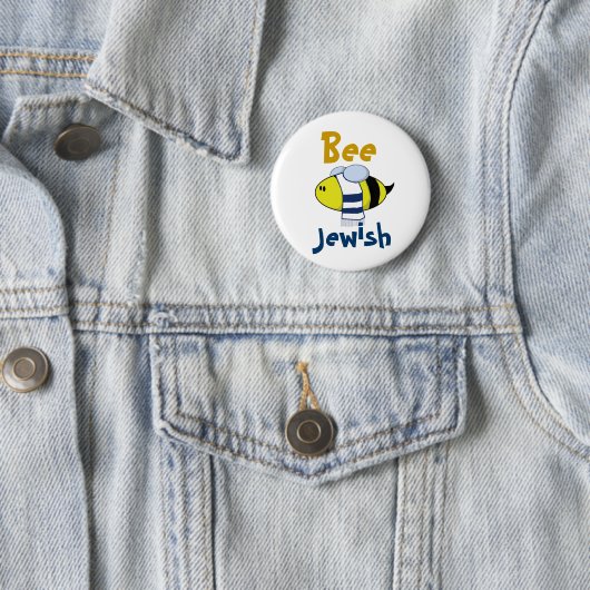 "Bee Jewish" Ronde Button 5,7 Cm (In situ)