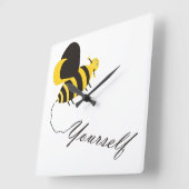 Bee jezelf vierkante klok (Hoek)