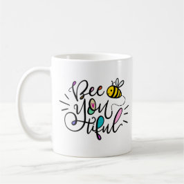 Bee-JIJ-armige hand met letters Koffiemok