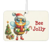 Bee Jolly Christmas Laughing Honeybee Luchtverfrisser (Voorkant)