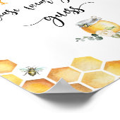 Bee jongen of meisje draag alsjeblieft je gokbord poster (Hoek)