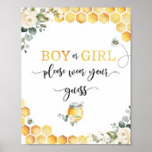 Bee jongen of meisje draag alsjeblieft je gokbord poster (Voorkant)