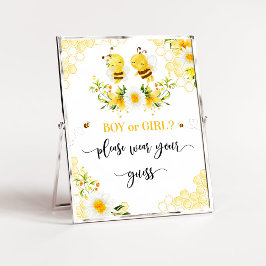 Bee jongen of meisje draag alsjeblieft je gokbord poster