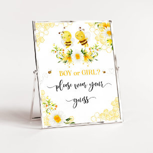 Bee jongen of meisje draag alsjeblieft je gokbord poster