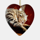 Bee kat tigré keramisch ornament (Rechts)