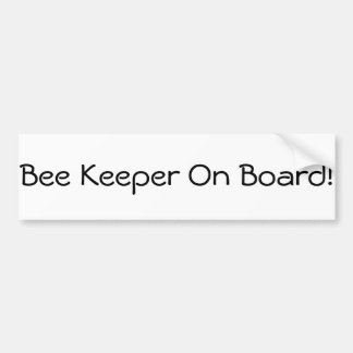Bee Keeper aan boord! Bumpersticker