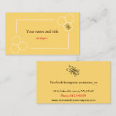 Bee keeper design aanpasbaar visitekaartje (Voorkant / Achterkant)