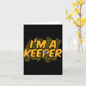Bee-keeper Funny Beekeeng Pun Humor Honey Aarist G Kaart (Gele Bloem)