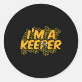 Bee-keeper Funny Beekeeng Pun Humor Honey Aarist G Ronde Sticker (Voorkant)