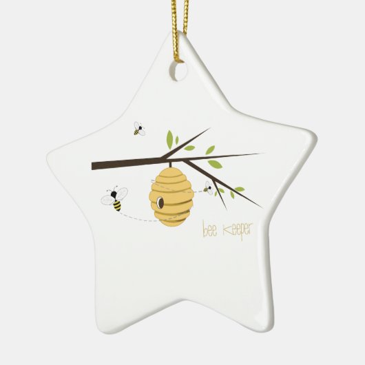 Bee Keeper Keramisch Ornament (Links)