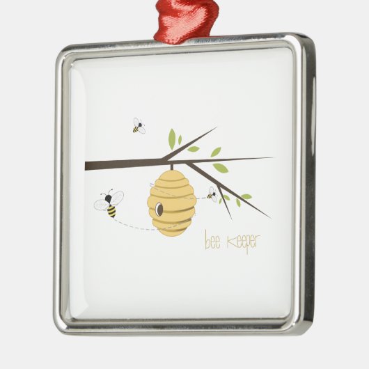 Bee Keeper Metalen Ornament (Links)