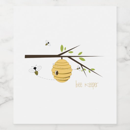 Bee Keeper Wijn Etiket (Enkel label)