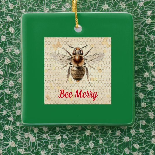 Bee Kerstae Keramisch Ornament