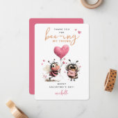 Bee Kids Classroom Valentines Day Notitiekaartje (Voorkant / Achterkant in situ)