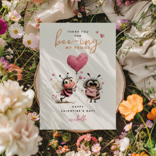 Bee Kids Valentijnsdag in de klas Notitiekaartje