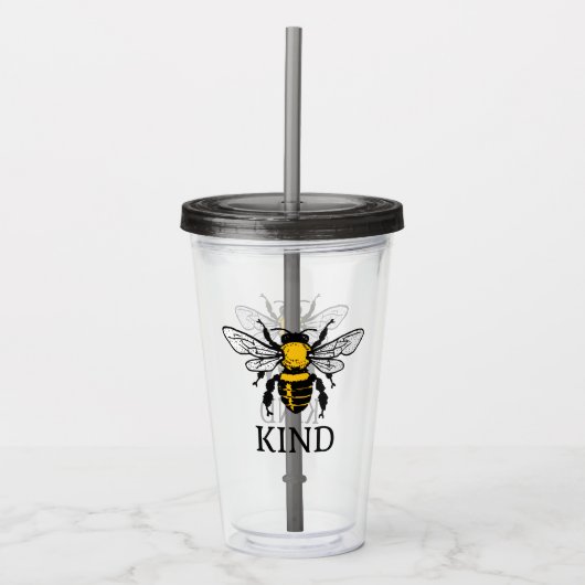 Bee Kind Acryl Drinkbeker (Voorkant)