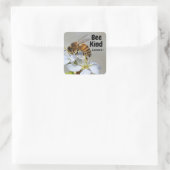 Bee Kind Altijd! Vierkante Sticker (Tas)