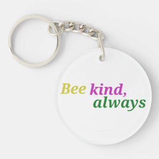 Bee Kind Always – Minimalistische Motivatie sleute Sleutelhanger