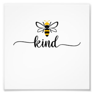 Bee kind anti bullying be kind orange foto afdruk
