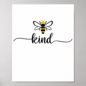 Bee kind anti bullying be kind orange poster (Voorkant)