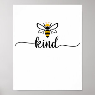 Bee kind anti bullying be kind orange poster
