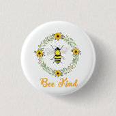Bee Kind Bee badge Ronde Button 3,2 Cm (Voorkant)