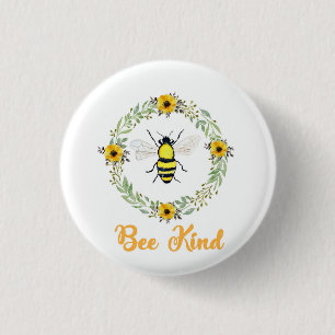 Bee Kind Bee badge Ronde Button 3,2 Cm