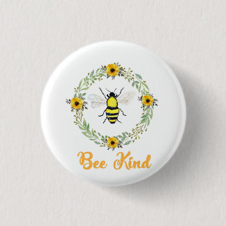 Bee Kind Bee badge Ronde Button 3,2 Cm