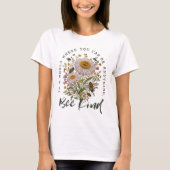 Bee Kind -  Bee en Wild Flowers T-shirt (Voorkant)
