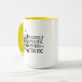 Bee Kind Bee Positief motiverende keramische 15oz Mok (Voorkant links)