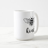 Bee Kind Black Koffiemok (Voorkant rechts)
