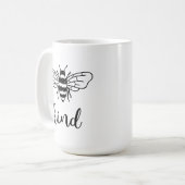 Bee Kind Black Koffiemok (Voorkant links)