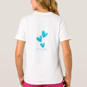 "Bee Kind" Blauwe Hartens T-shirt (Achterkant)