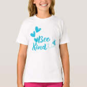 Bee Kind" Blue Hearts Tee T-shirt (Voorkant)
