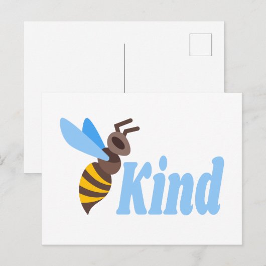 Bee Kind Briefkaart (Voorkant / Achterkant)