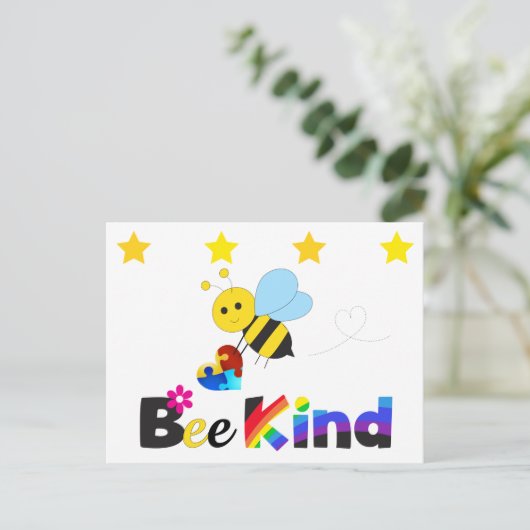 Bee Kind Briefkaart (Staand voorkant)