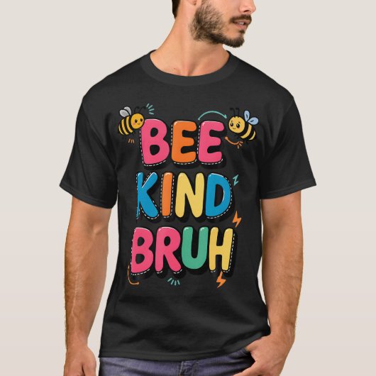 Bee Kind Bumble Bee Vriendelijkheid Meisjes Kinder T-shirt (Voorkant)