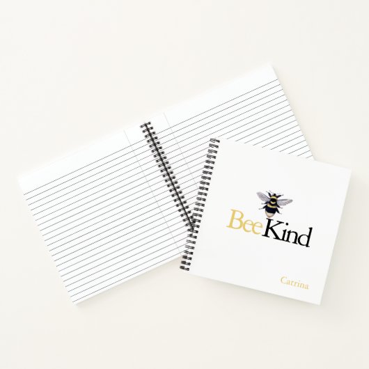 Bee Kind Bumblebee Geel Zwart Journaal Notitieboek (Binnen)