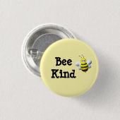 Bee Kind Bumblebee Ronde Button 3,2 Cm (Voorkant /achterkant)