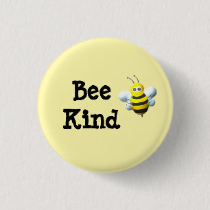 Bee Kind Bumblebee Ronde Button 3,2 Cm