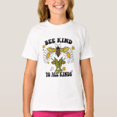 Bee Kind Buzzing Met Stijl Geel Bumble Bee T-shirt (Voorkant)