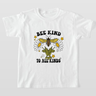 Bee Kind Buzzing Met Stijl Geel Bumble Bee T-shirt