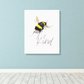 Bee Kind Canvas Afdruk (Insitu (Houten vloer))